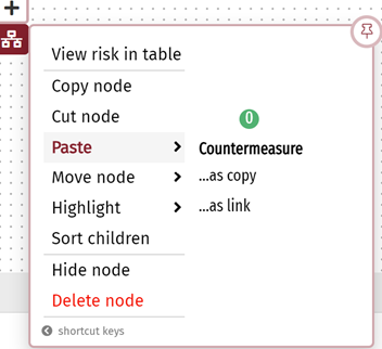 Countermeasures menu paste option